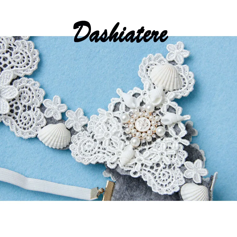 Белая кружевная тиара жемчужная ракушка Корона русалки в стиле барокко