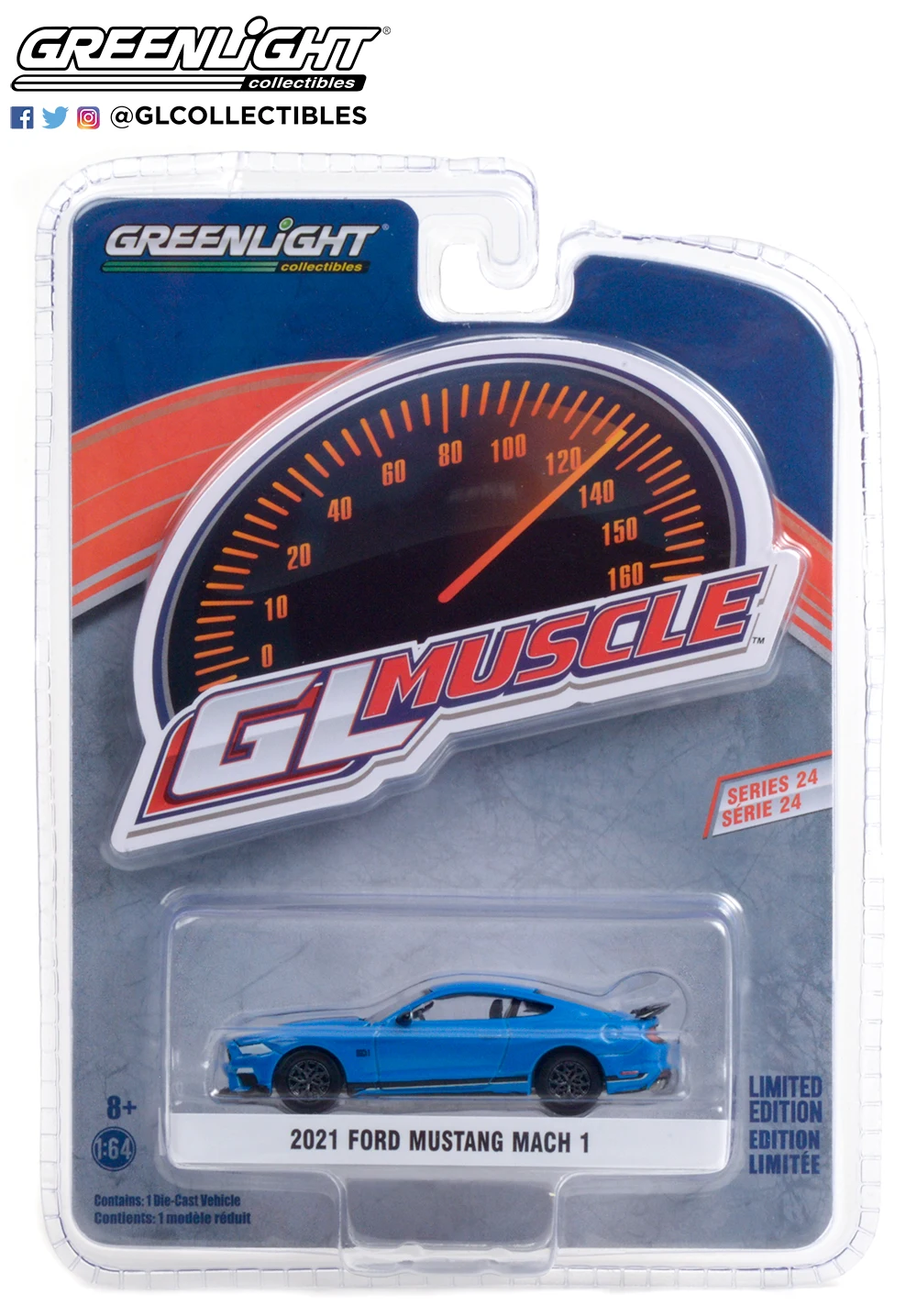 

Green Light 1:64 2021 Ford Mustang Vehicles Collection Metal Die-cast Simulation Model Cars Toys