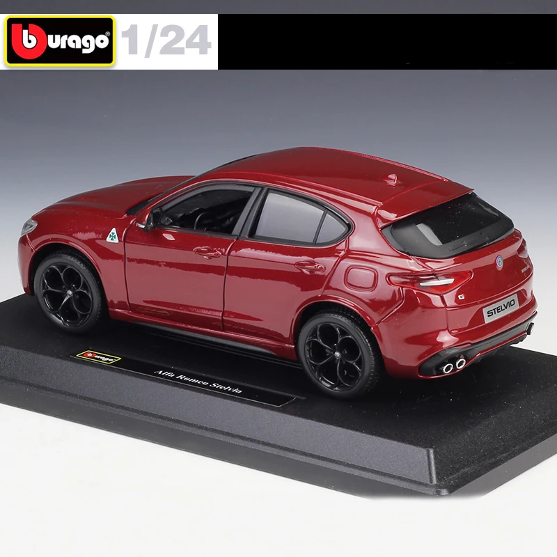 Высокое моделирование Bburago 1:24 Alfa Romeo Stelvio SUV литая модель автомобиля из сплава модель для мальчиков Коллекция игрушек Новинка в коробке