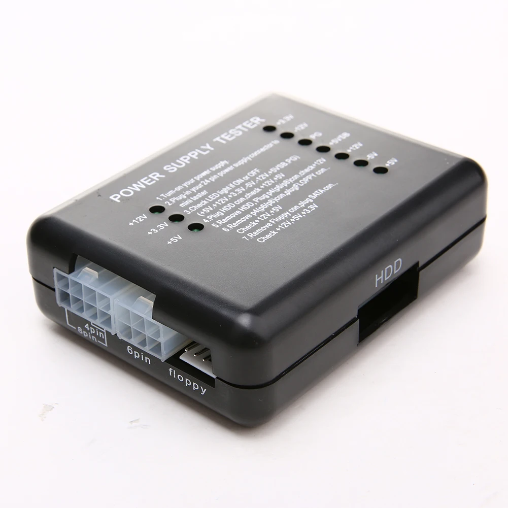 Тестер питания Checker светодиодный 20/24 Pin для PSU ATX SATA HDD измеритель измерения PC Compute