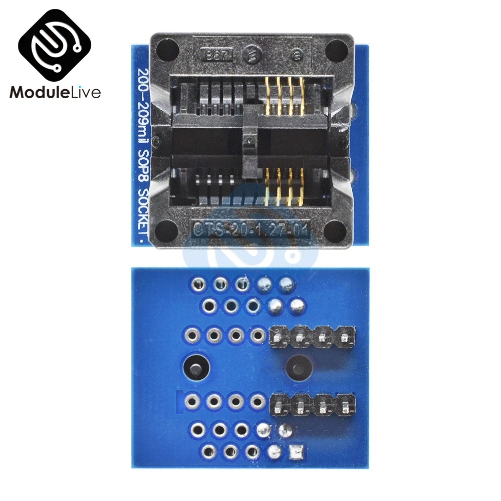 SOIC8 SOP8 К DIP8 адаптер программатора EZ гнездо модуля преобразователя 200mil 209mil Blue