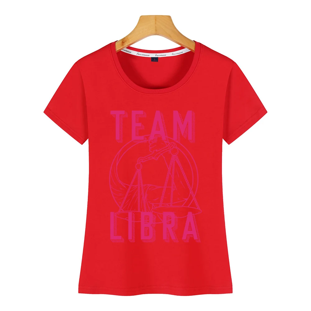 Tops T Shirt Women team libra star sign constellation Funny Harajuku Custom Female Tshirt | Женская одежда