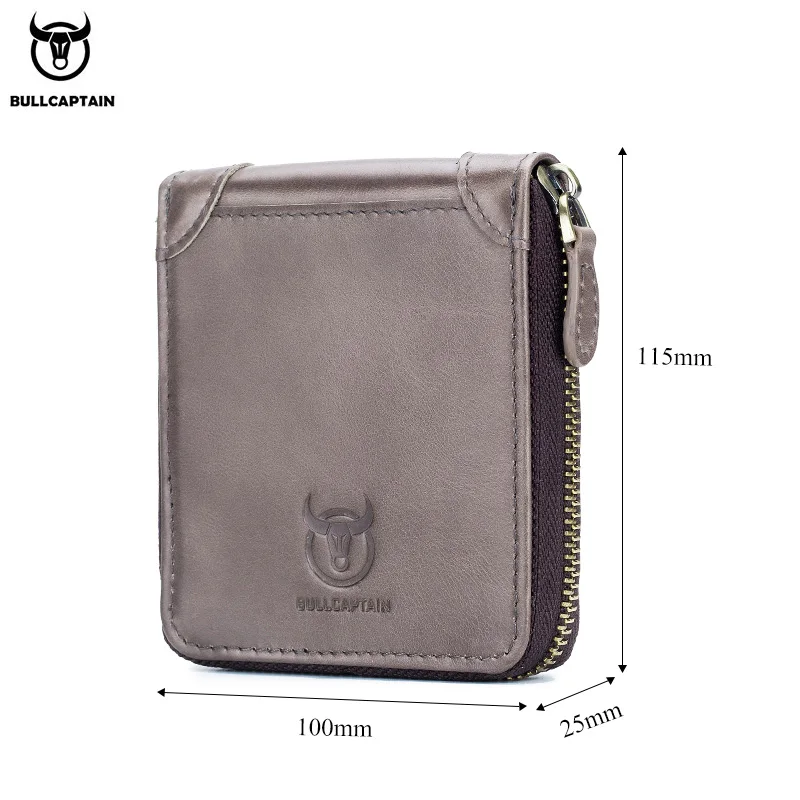 Кошелек BULLCAPTAIN мужской кожаный клатч с RFID защитой бумажник для мелочи посылка