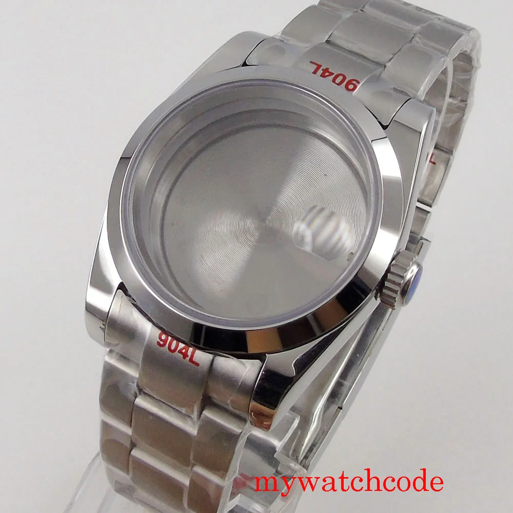 

36mm Stainless Steel Watch Case For NH35 NH36 MIYOTA 8215 Mingzhu 2813 ETA 2836 Automatic Moveement Sapphire Glass Oyster Strap