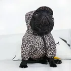 Солнцезащитная куртка с леопардовым принтом для французского бульдога, водонепроницаемая куртка для собак, дождевик для маленьких и средних размеров для собачек-Мопсов, пальто для чихуахуа XQC19