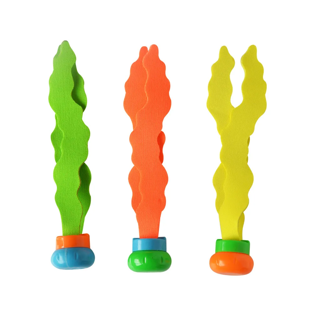

3PCS Children's Swimming Toys Diving Ring Seaweed Diving Stick Water Summer Game Play In The Beach Swimming Pool Toys Gift