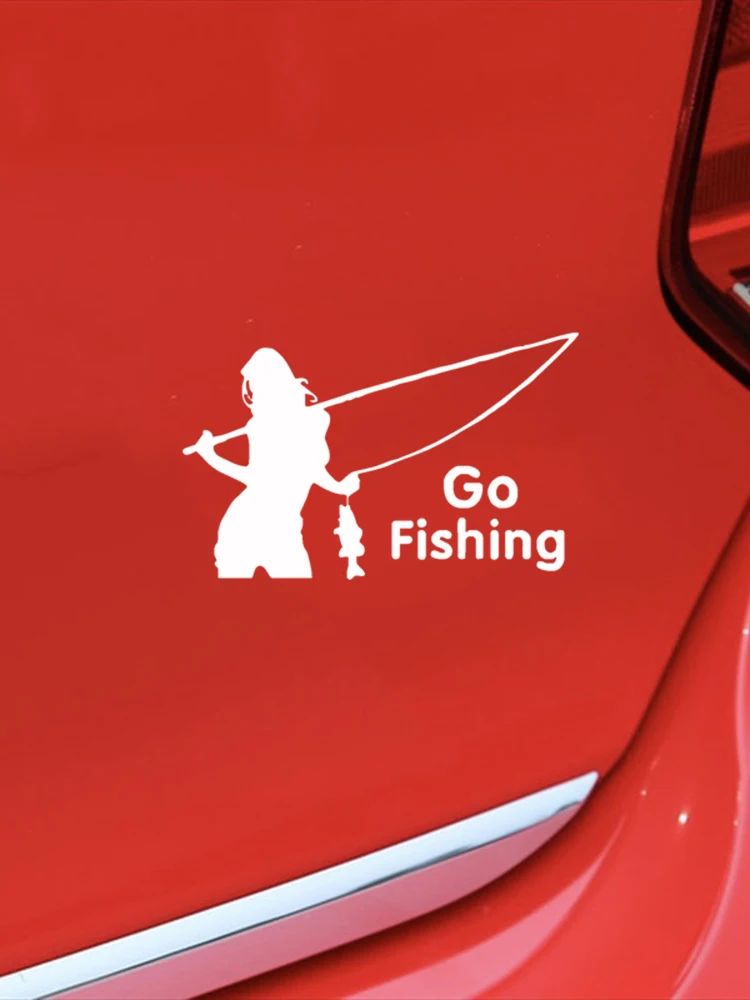Angler Go Рыбалка автомобиль стикер лодки смешная шутка Горячая крутая Стайлинг