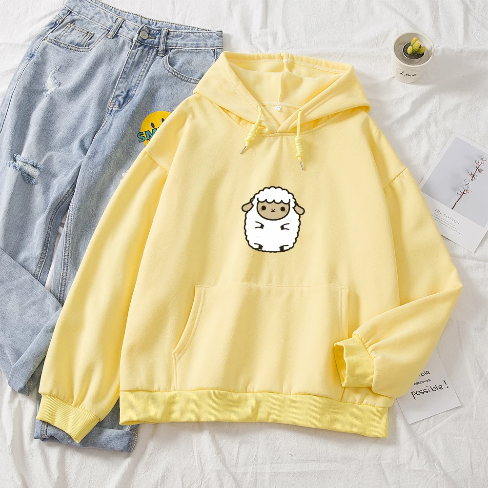 Clothes for Women Plus Size Feminino Plus Velvet Cotton Pocket Ladies Printed Hoodies Woman Kawaii Sweetshirt Oversize Hoodie