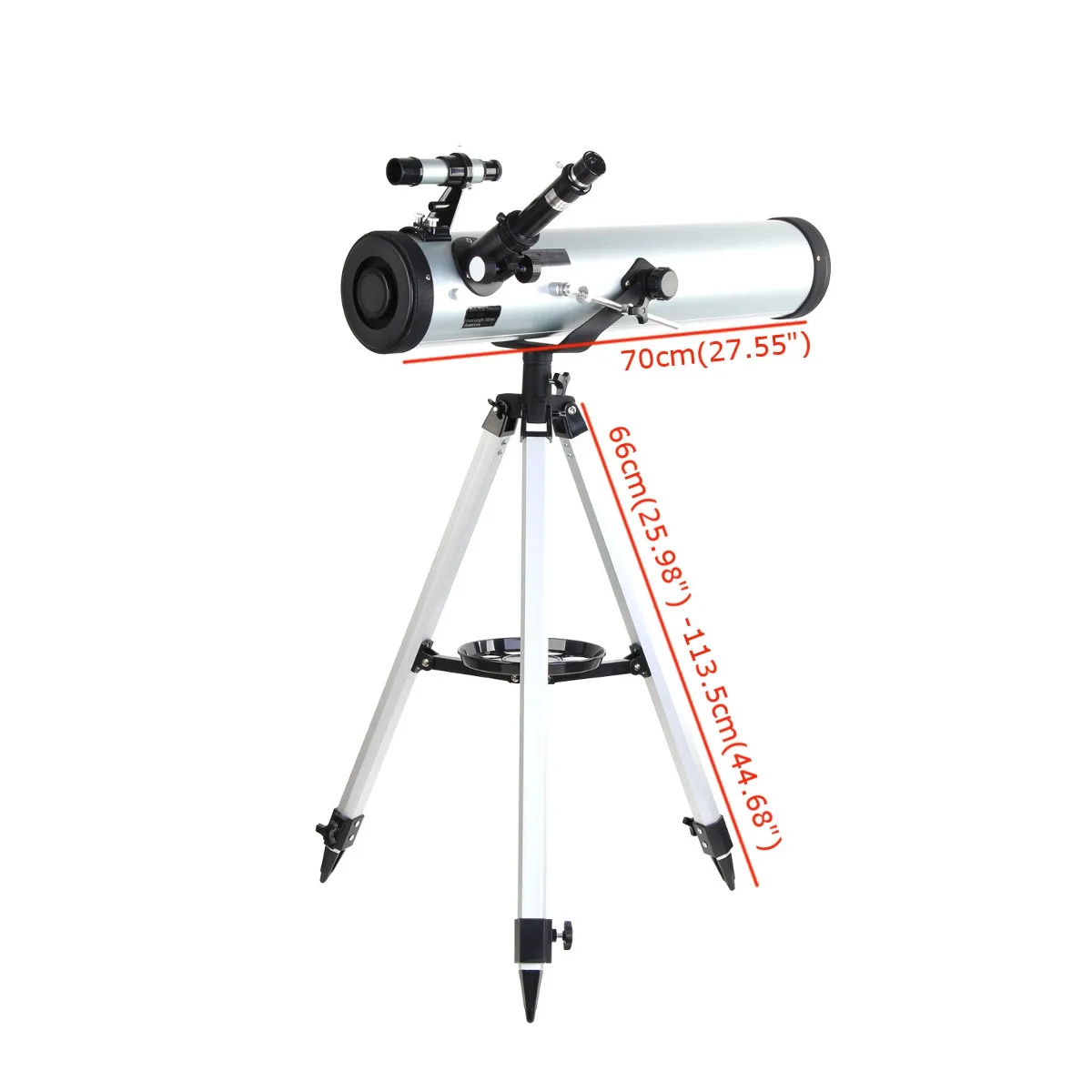 

Professional 76mm Reflector Astronomical Telescope Reflector with Tripod and Eyepieces Dual Purpose Telescope 700-76 Reflector