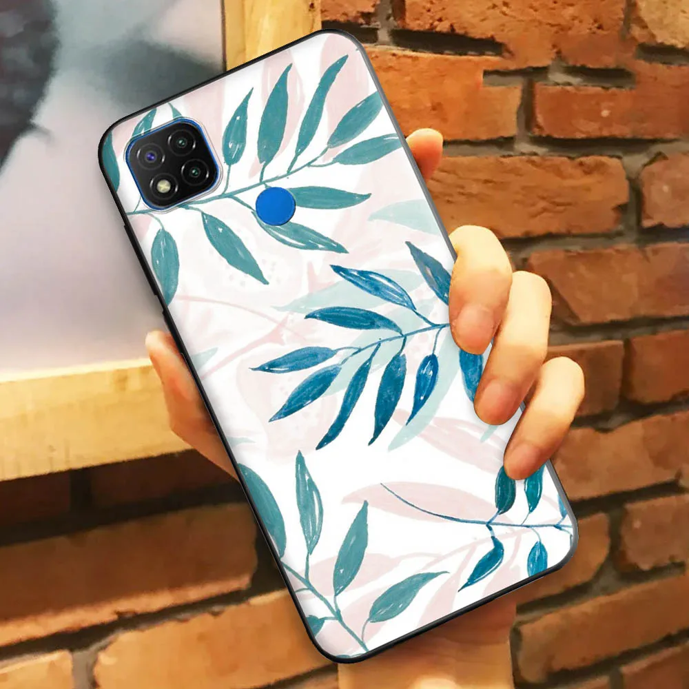 Чехол для Redmi 9C противоударный бампер Xiaomi с милым котом волком силиконовый мягкий