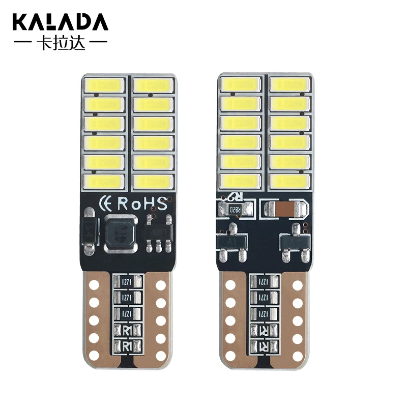 Canbus без ошибки T10 W5W 24 SMD 194 501 Автомобильный светодиодный внутренний Подсветка