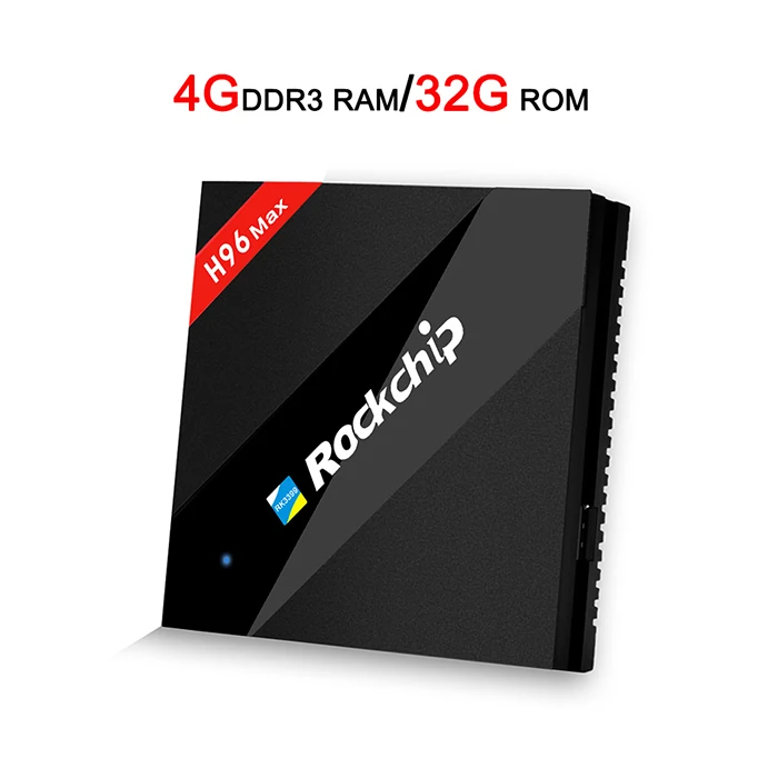 H96 Max Android tv Box 4G 32G RK3399 Mali-T860 GPU 4K box WiFi Bluetooth Android box телеприставка - Цвет: 4G 32G