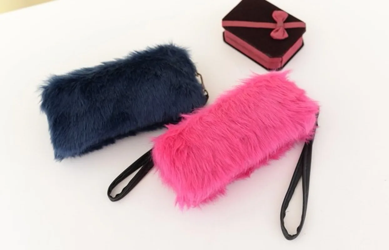 2019 новая женская сумка модная для банкета плюшевая маленькая мобильного