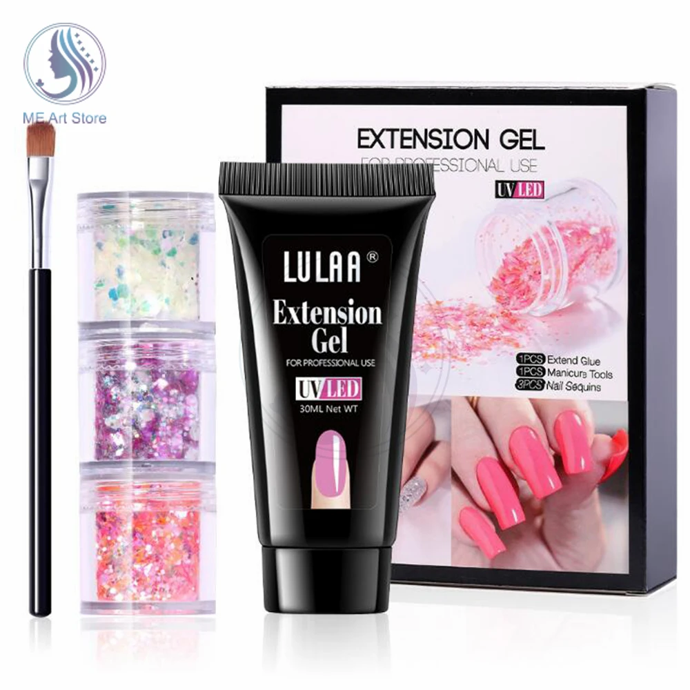 

Nail Art Set, Gel Polishing Set, Free Paper Holder, Crystal Extension Glue Glitter Sequins, Professional Nail Solid Glue