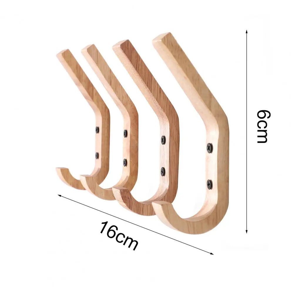 

Coat Hook Sturdy Unique Shape Wood Household Clothes Hangers for Kitchen