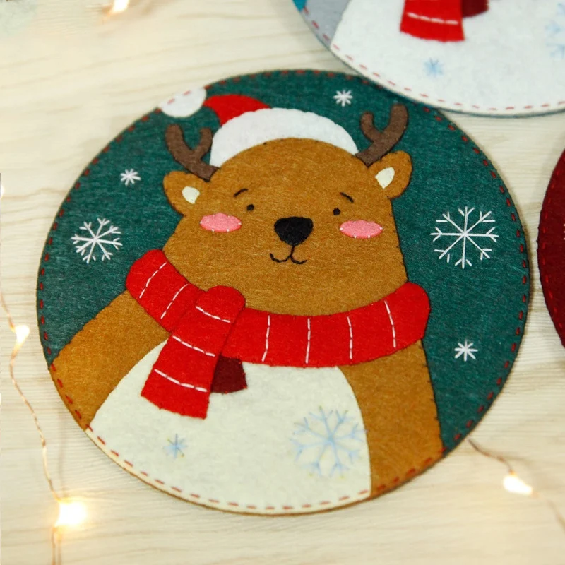 

3 шт. рождественские DIY Мультяшные войлочные горшки Горшечное растение набор ручной работы Diy Набор закладок для праздничного декора