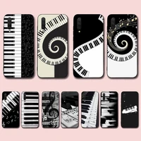 black white music piano keys notes phone case for xiaomi mi 5 6 8 9 10 lite pro se mix 2s 3 f1 max2 3