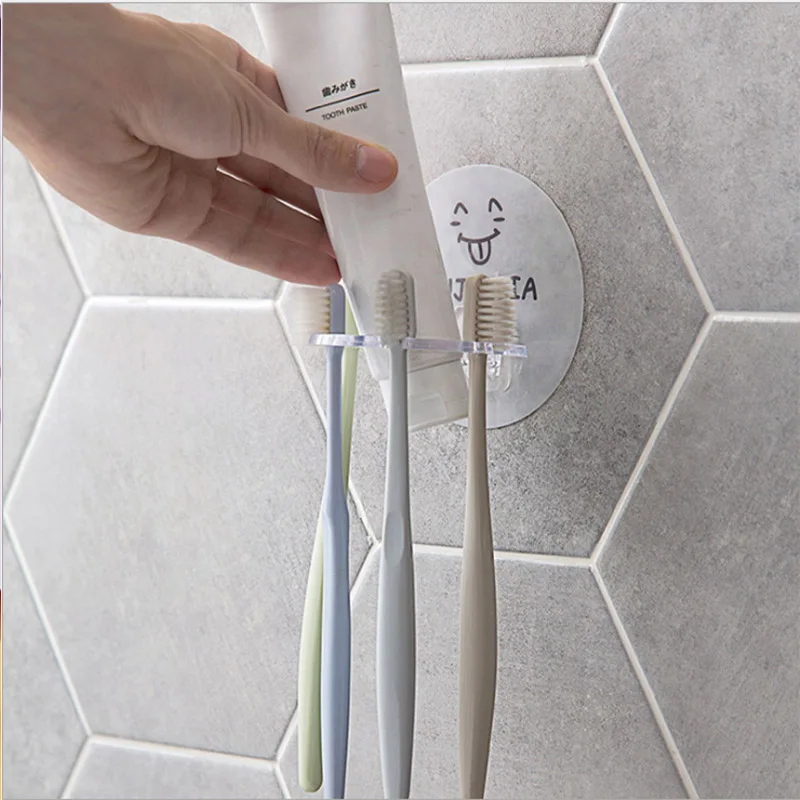 

Perforate gout toothbrush rack children's toothpaste rack multi-function wall hanging shelving utensils for washing gargle