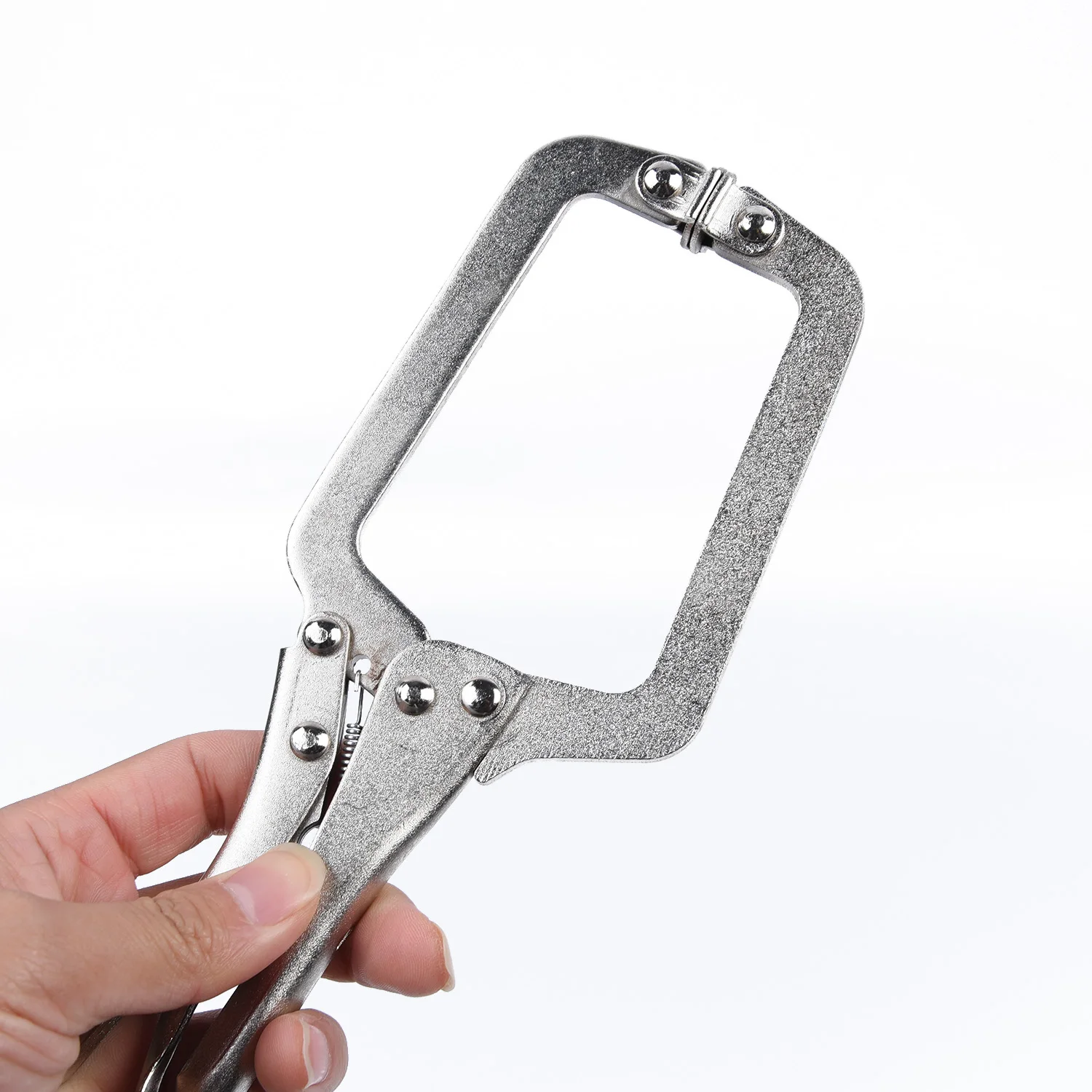 

9" Inch Steel C Clamp Vise Grip Locking Welding Pliers Wood Tenon Locator Tool Clamps Vises Hand Tools Metal Pliers Durable