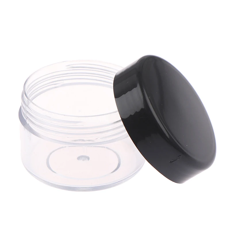 

3Pcs Empty Plastic Sample Travel Jar Containers Round Cosmetic Makeup Pot