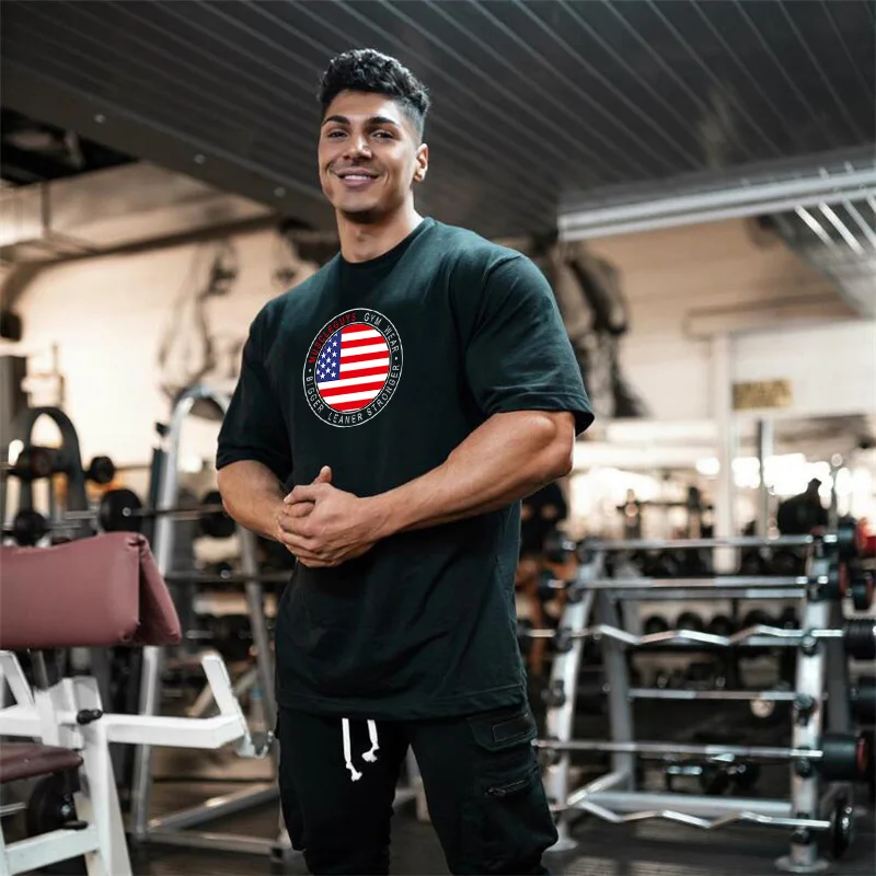 Muscleguys большие футболки с открытыми плечами топы короткими рукавами летняя новая