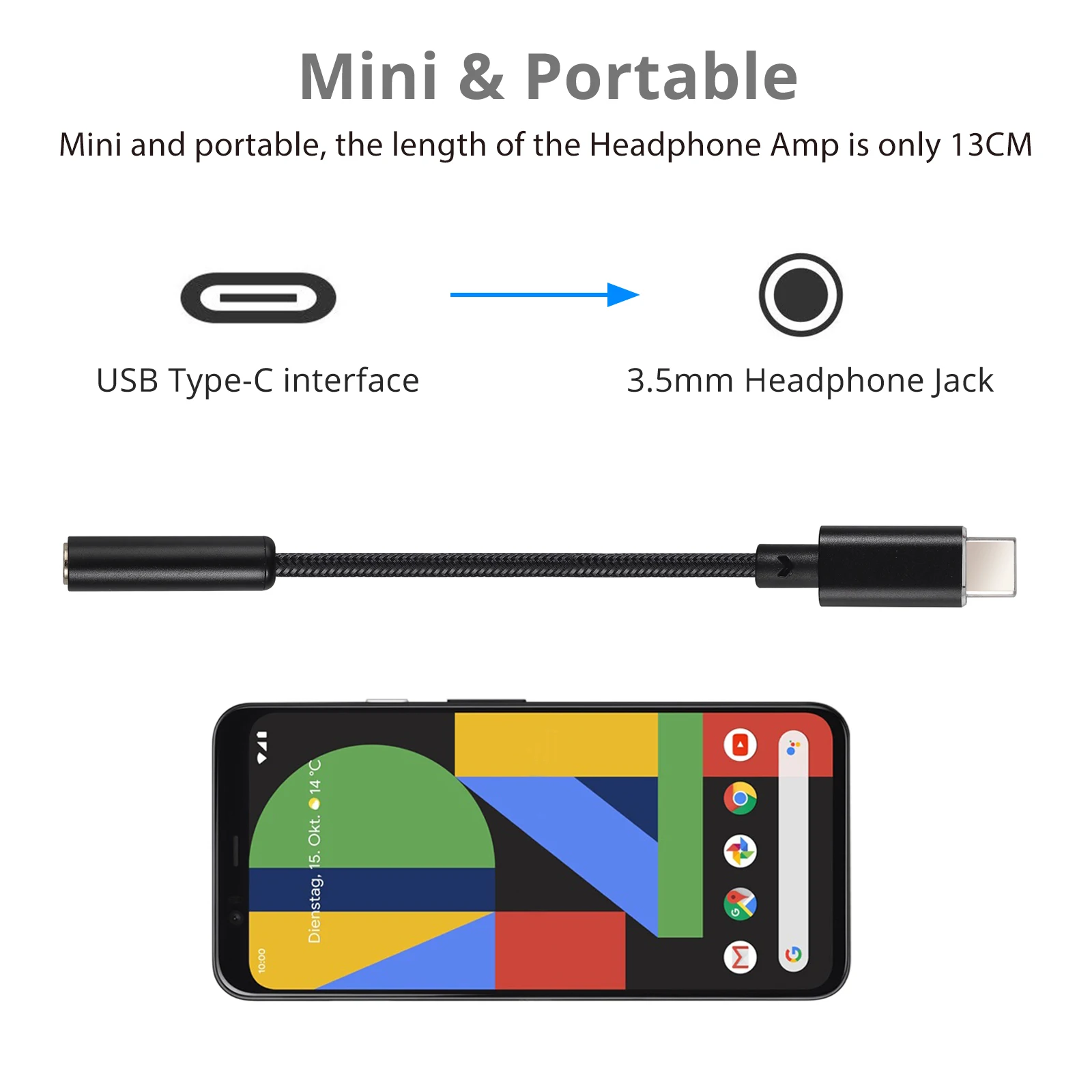 Усилитель для наушников LiNKFOR с USB C на 3 5 мм DAC 32 бит/384 кгц усилитель Google Pixel 2