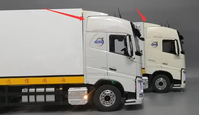 Ковш Контейнерный Прицеп буксировочный спойлер для Tamiya 1/14 тягач Volvo FH16 FH12 Globetrotter