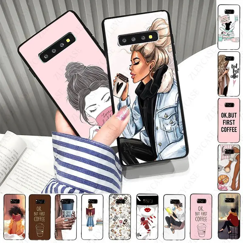 

Чехол OK but First Coffee Girl Boss для телефона samsung galaxy s10 s20fe s30 s20ultra s21plus note8 9 note10plus note20ultra