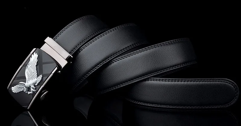 

Men's Leather Belt, Eagle Style Automatic Buckle Belt, Korean Fashion Business Men's Belt