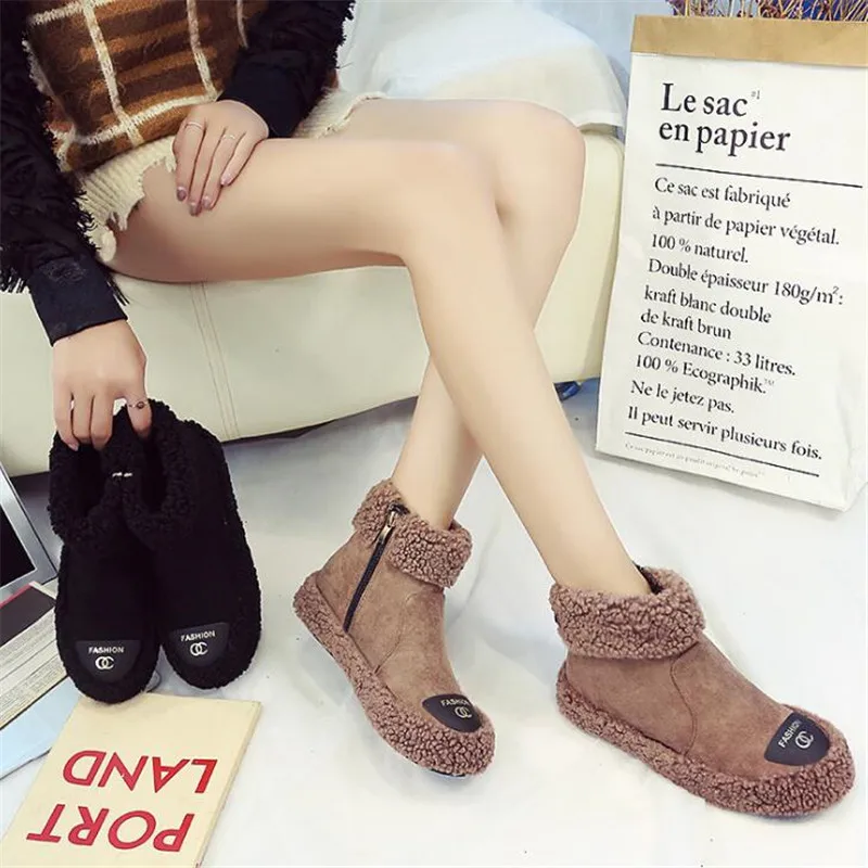 

Dropshipping winter snow boots new wild short boots warm fashion casual shoes ankle boots for women zapatos de mujer shoes woman