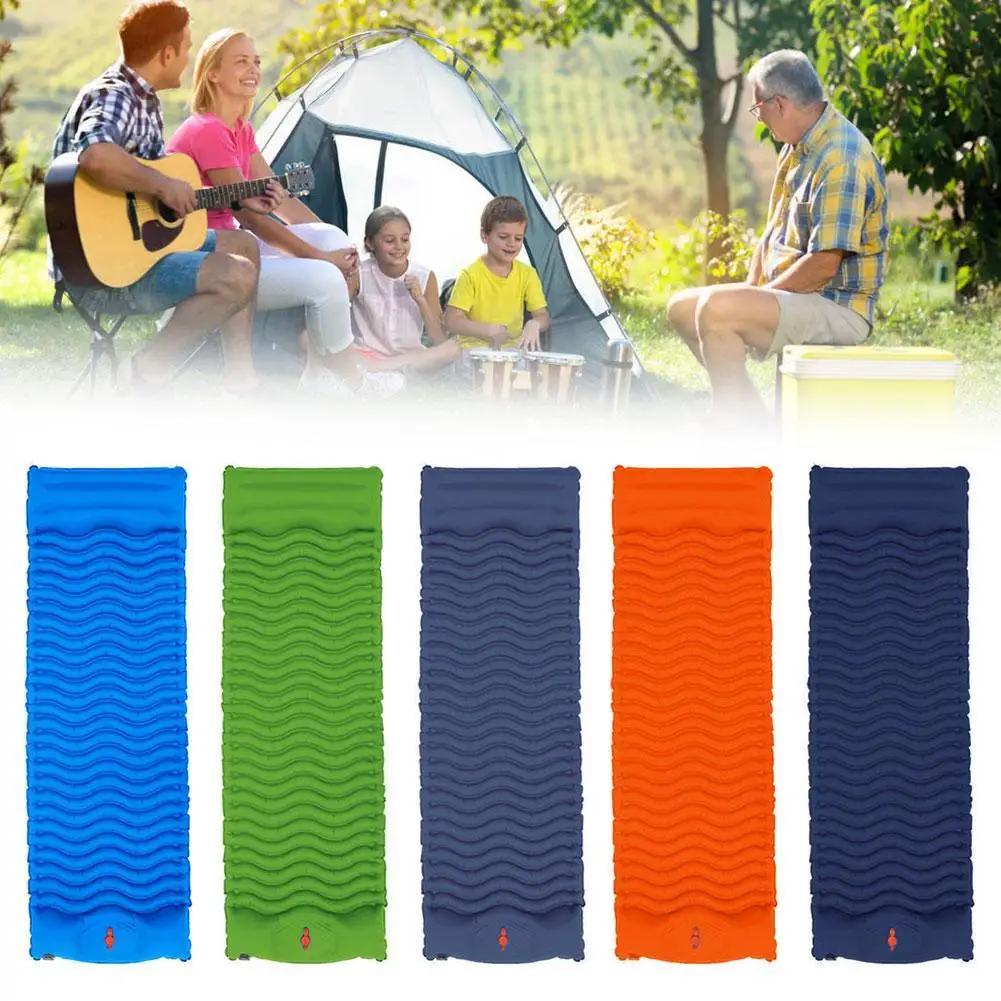 

Ultralight Outdoor Inflatable Cushion Sleeping Camping Sleeping Travel Mattress Hiking Mat Backpacking mattress Pad For Cam F5A7