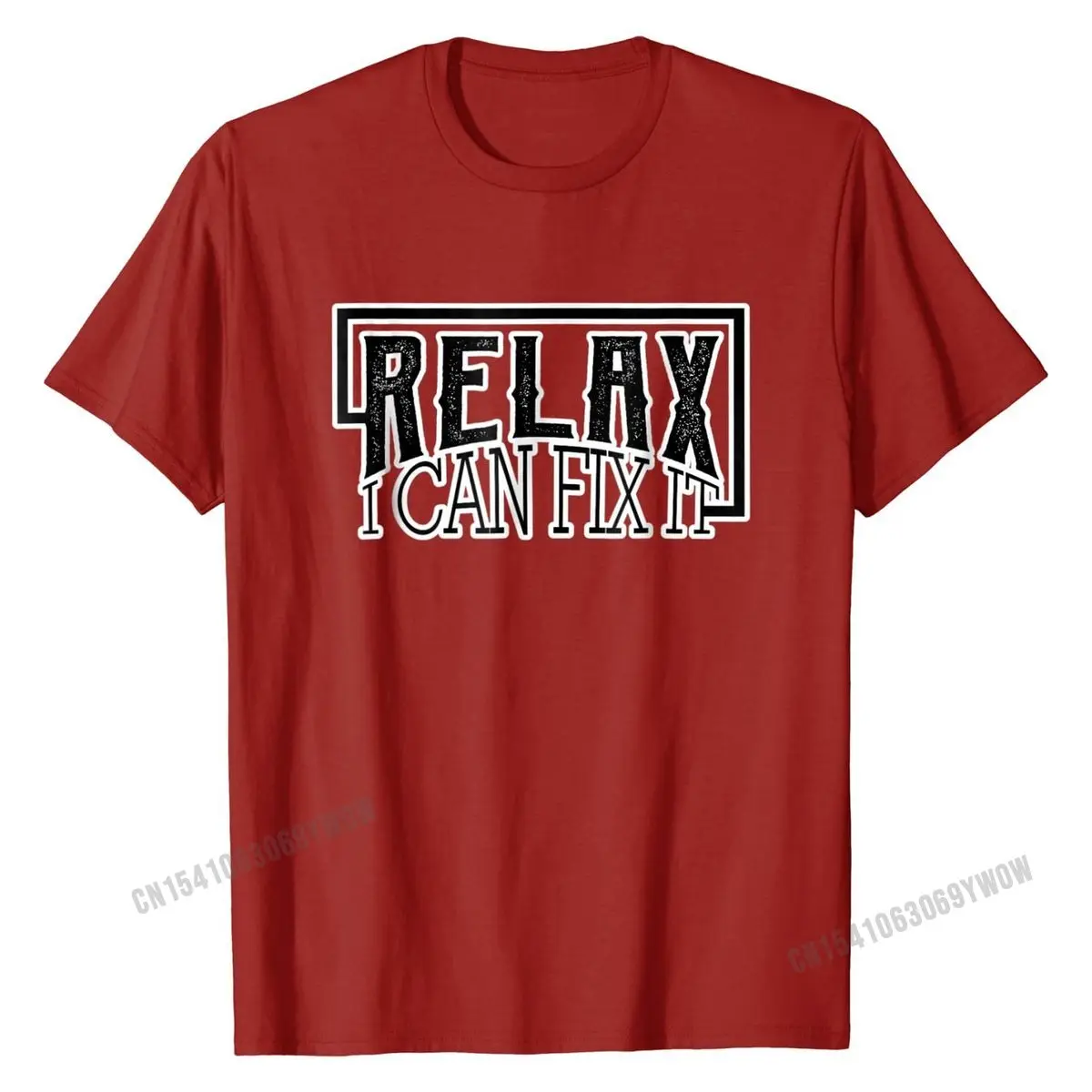 Хлопковая мужская футболка с принтом приталенная надписью I Can Fix It Handyman для