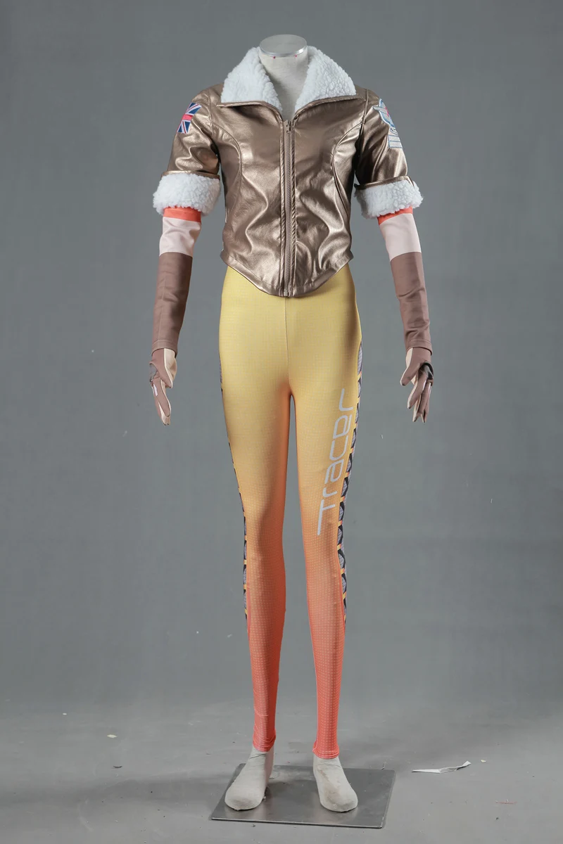 Горячая игра OW Tracer Lena Oxton униформа косплей костюм на заказ|cosplay costume|uniform cosplaycostume