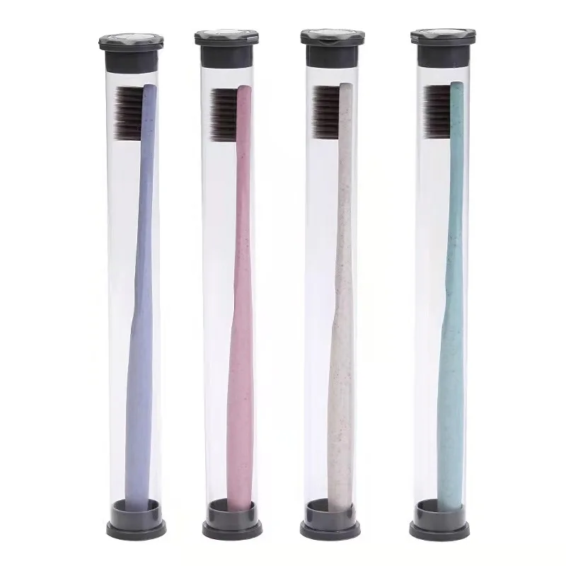 

Oral Hygiene Accessories Soft Bristled Toothbrush Hotel Household Adult Portable Travel Single Tube Wheat Straw Toothbrush