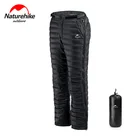 Новый стиль Naturehike зима-5 C  -20 C гусиный пух брюки двухсторонняя молния 20D нейлон водонепроницаемая одежда мужские и женские теплые брюки