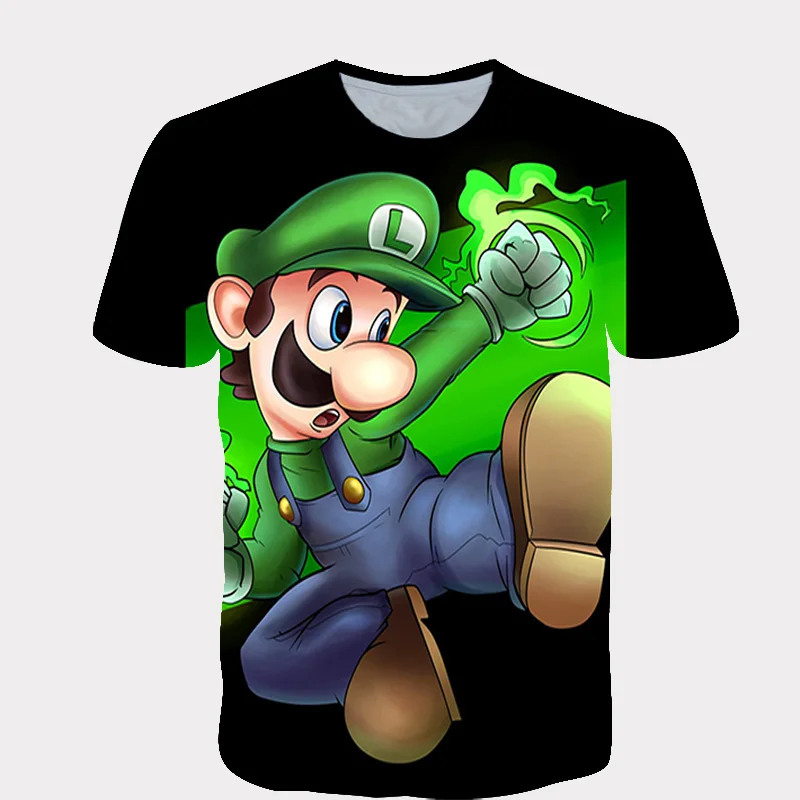 Мужская одежда с суперзвуковым принтом Mario забавные мужские 3D футболки детская