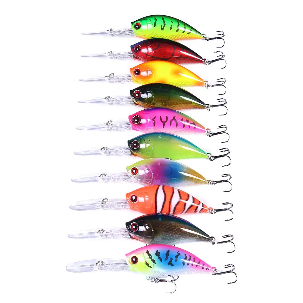 

1pcs/lot 12.5cm 21g High Quality Deep Water Diver 1.8m-3m Fishing Lure Laser Artificial Hard Crankbait Bass Wobbler Treble Hook