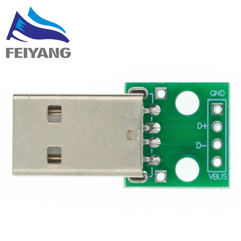 5 шт. USB штекер/мини микро к DIP адаптер гнездовой разъем 2 54 Разъем B Type-C USB2.0 3 0