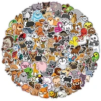 103050100pcs cute cartoon animal stickers motorcycle luggage guitar skateboard cool graffiti sticker for kid decal toys gift