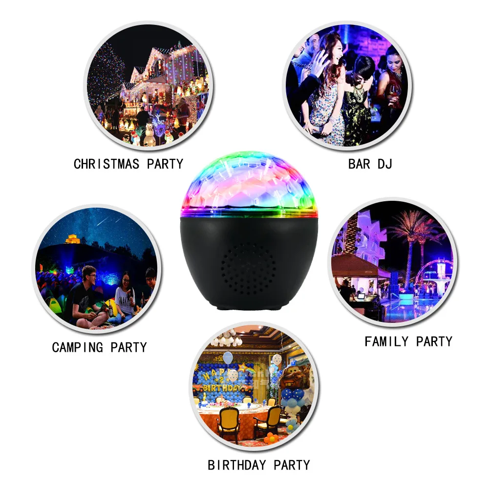 2019 New 16-color Magic Ball Music Light Stage Lights DISCO Disco Christmas Day projection lamp | Лампы и освещение