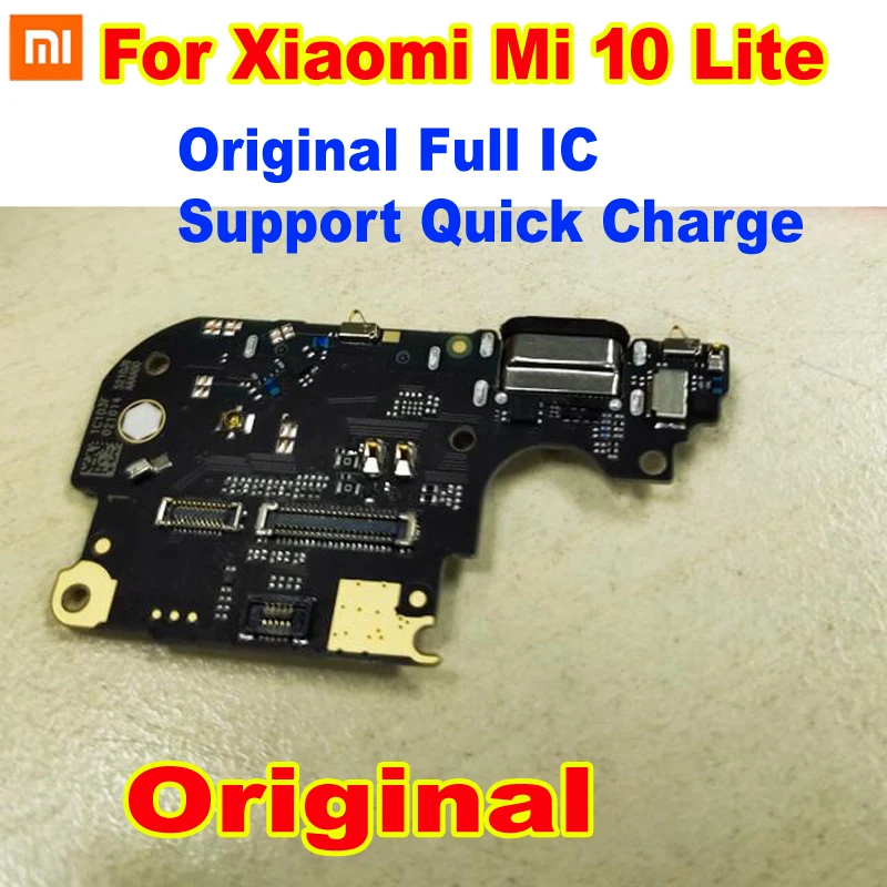 

100% оригинальный лучший молодежный зарядный порт Mi10 печатная плата USB док-разъем для зарядки микрофон гибкий кабель для Xiaomi Mi 10 Lite