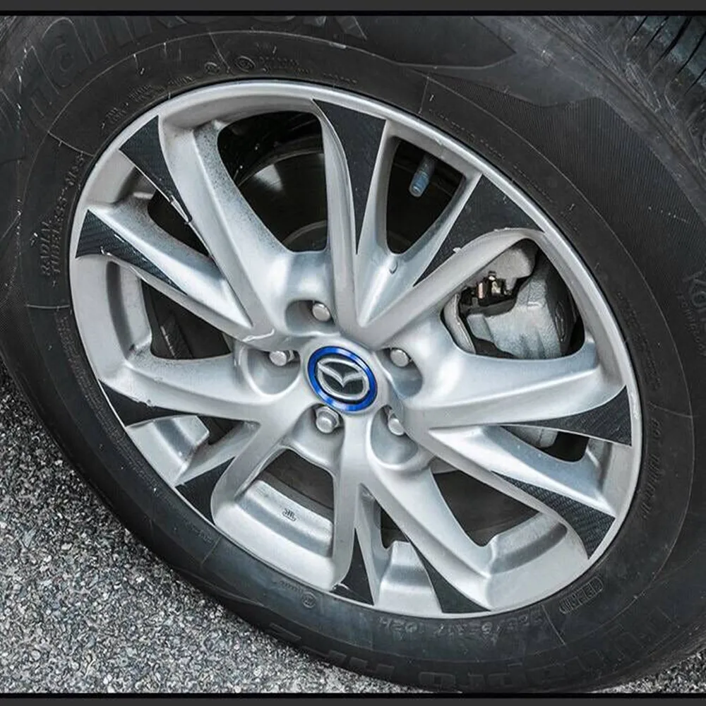 Стайлинг автомобиля кольцо ступицы колеса украшение круг наклейка для Mazda 3 4 RX 7 1 2
