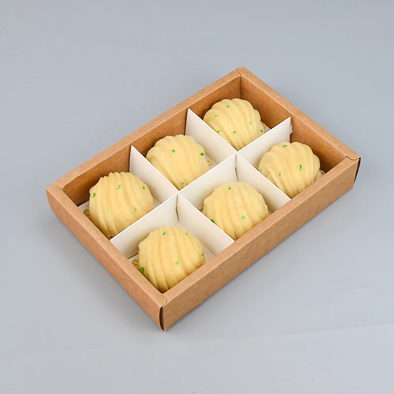 Подарочная коробка из крафт бумаги посылка с прозрачным окошком ПВХ для кексов