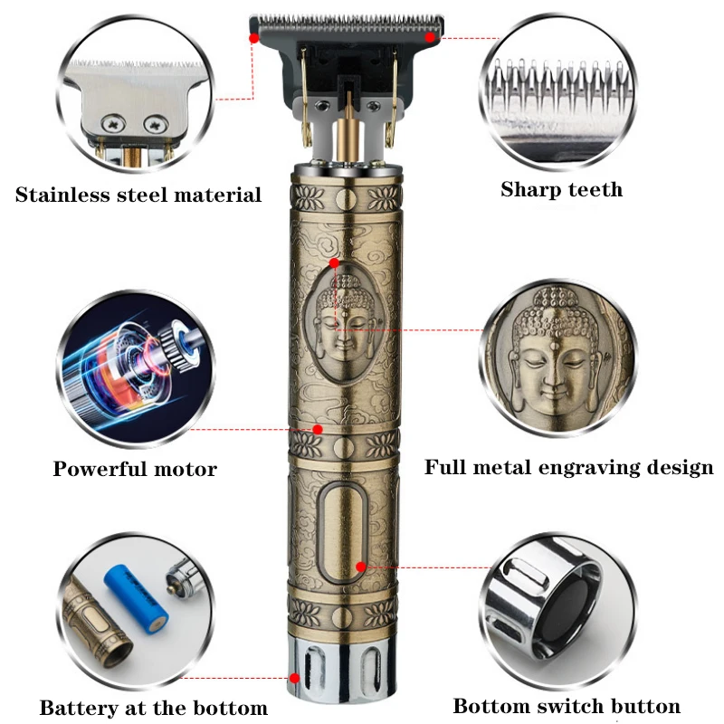 

professional Men hair clipper cordless zero gapped trimmer hair clipper hair trimmer haircut hair machine Barber shop Barber new