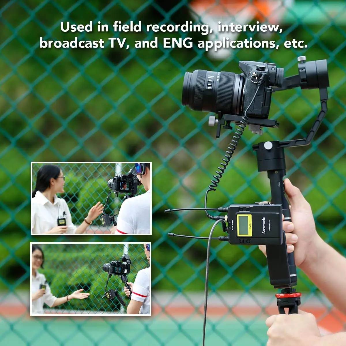 저렴한 Saramonic UwMic9 UHF 무선 마이크 시스템 Lavalier SLR DSLR 카메라 모니터 인터뷰 전문 라이브 스트리밍 녹음