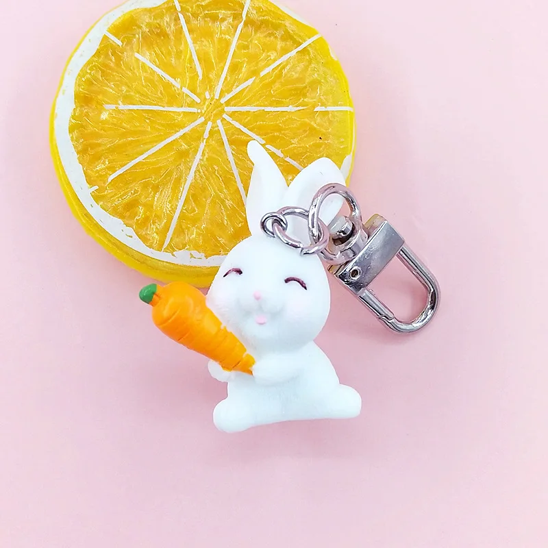 Мультяшный милый большой кролик и собака брелок для ключей автомобильный кулон