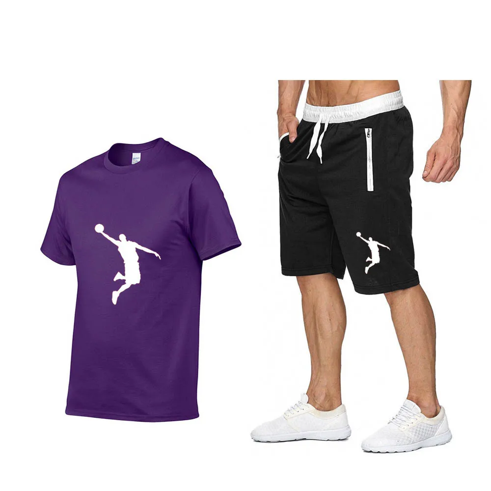 

Summe Men's summer men settracksuit men's setsT-Shirt And Shorts men's tracks Men's Basketball Training Suit