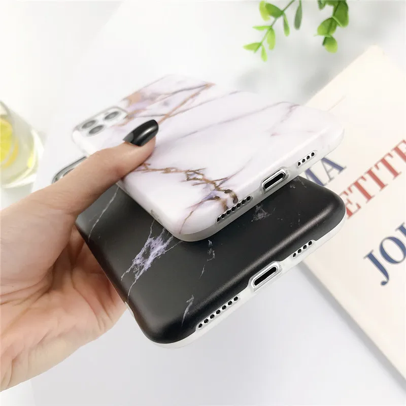 Чехол для телефона с мраморной текстурой iPhone 11 Pro Max X XR XS 7 8 6 6s Plus цветной Мягкий
