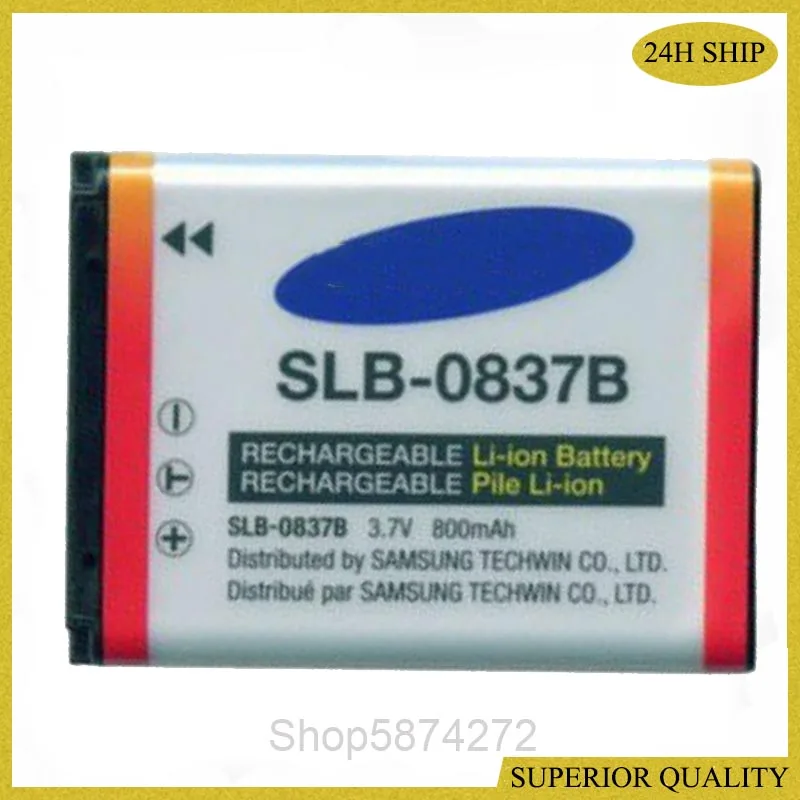 800 мА/ч SLB 0837B 0837(B) Цифровая камера Аккумулятор для SAMSUNG NV8 NV10 NV15 NV20 L70 L83T L201