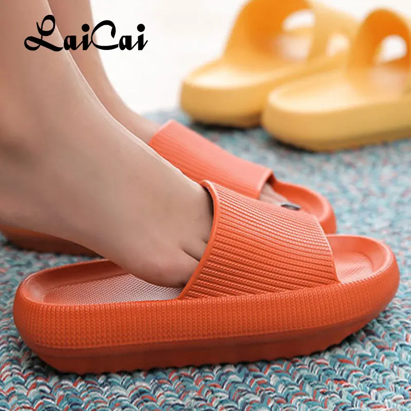 

Women Shoes Thick Platform Slippers Summer Beach Soft Sole Slide Sandals Leisure Men Ladies Indoor Bathroom Anti-slip Shoes